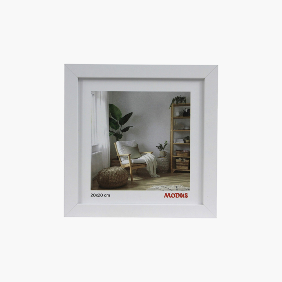 Rámeček na fotografii čtverec 20x20 bílý, 20x20 cm