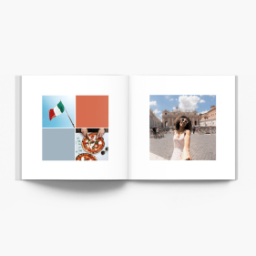 Italská dovolená instabook, mini fotokniha, 15x15 cm
