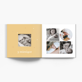 První rok dítěte instabook, mini fotokniha, 15x15 cm