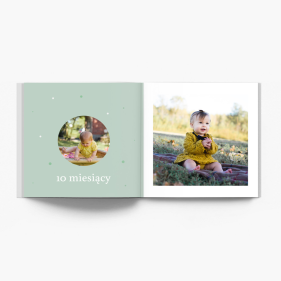První rok dítěte instabook, mini fotokniha, 15x15 cm