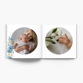 Kolekce modrých květin - instabook instabook, mini fotokniha, 15x15 cm