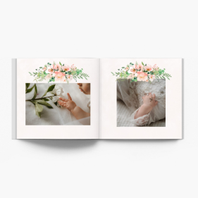 Kolekce růžových květin - instabook instabook, mini fotokniha, 15x15 cm