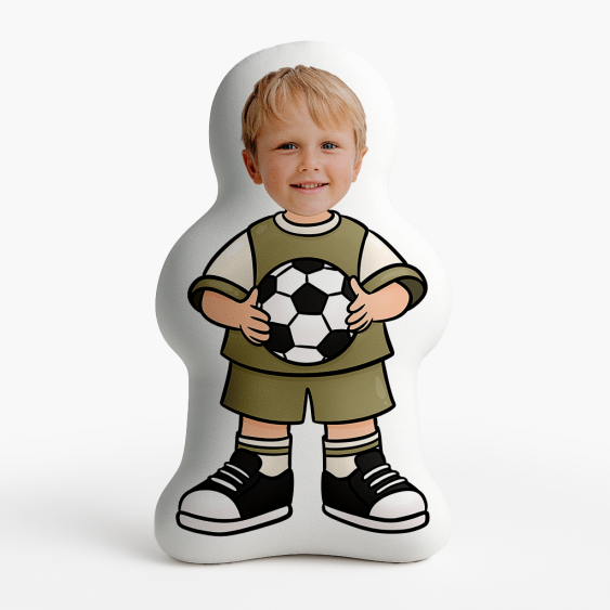 Polštář 3D personalizovaný, Samet, Fotbalista 3, 30x30 cm