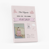 Obraz, Rodný list holčička, 20x30 cm