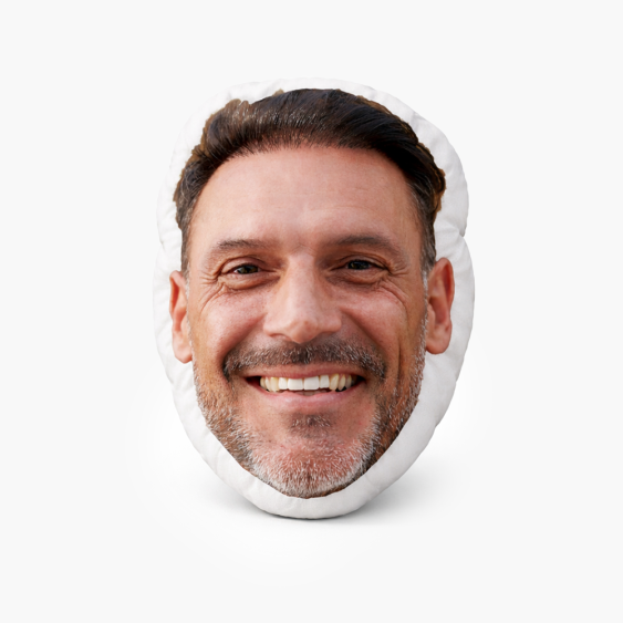 Polštář 3D personalizovaný, Samet, Tvar vašeho obličeje, 30x30 cm