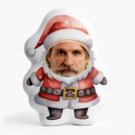 Polštář 3D personalizovaný, Samet, Santa Claus, 30x30 cm