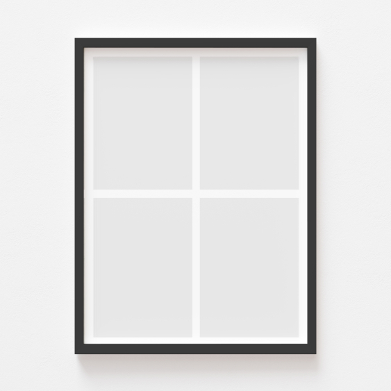 Plakát, Váš plakát, 4 prvky s černým rámečkem, 21x30