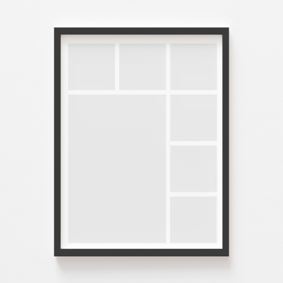 Plakát, Váš plakát, 7 prvků s černým rámem, 21x30