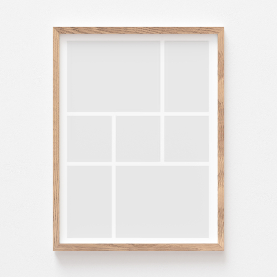 Plakát, Váš plakát, 7 prvků s dubovým rámem, 21x30