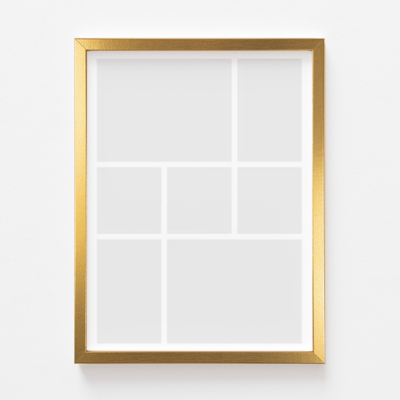 Plakát, Váš plakát, 7 prvků se zlatým rámem, 21x30