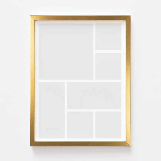 Plakát, Váš plakát, 7 prvků se zlatým rámem, 21x30