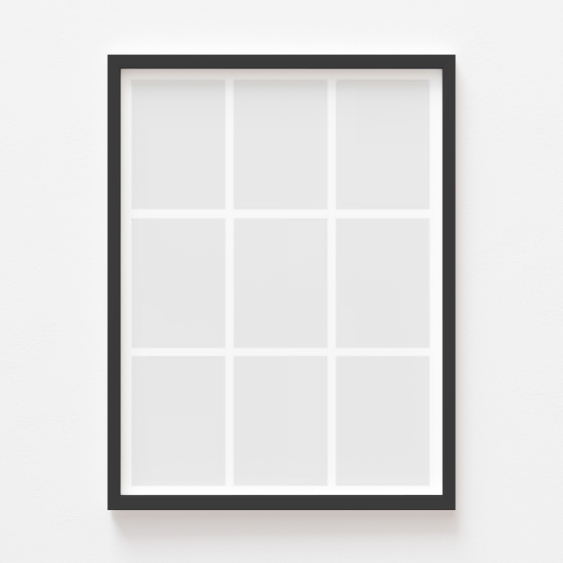 Plakát, Váš plakát, 9 kusů s černým rámem, 21x30