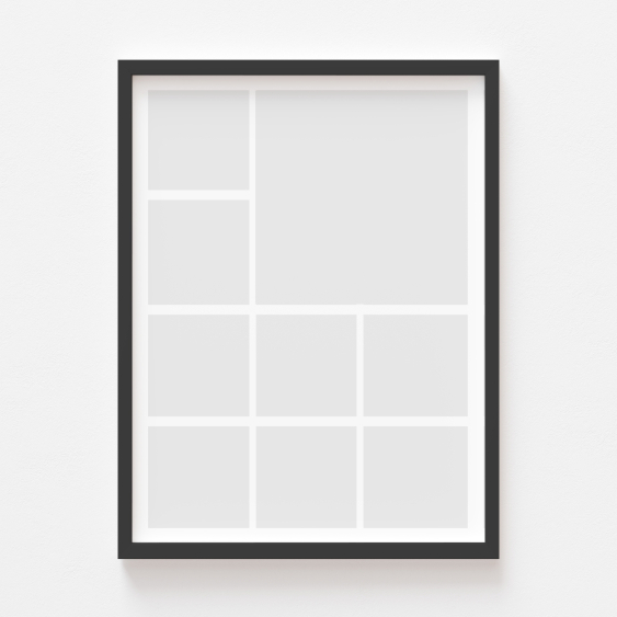 Plakát, Váš plakát, 9 kusů s černým rámem, 21x30