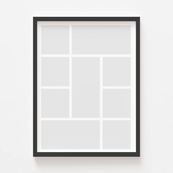 Plakát, Váš plakát, 9 kusů s černým rámem, 21x30