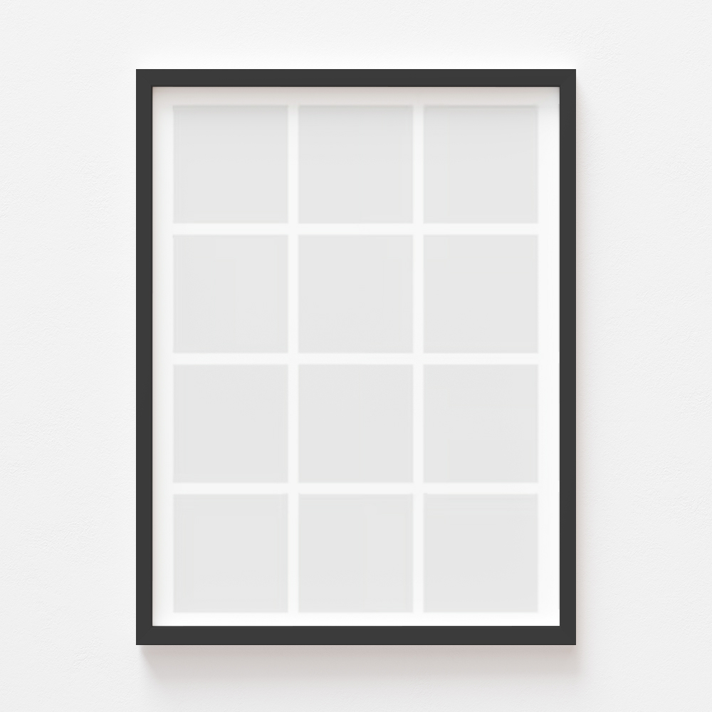 Plakát, Váš plakát, 12 kusů s černým rámem, 21x30