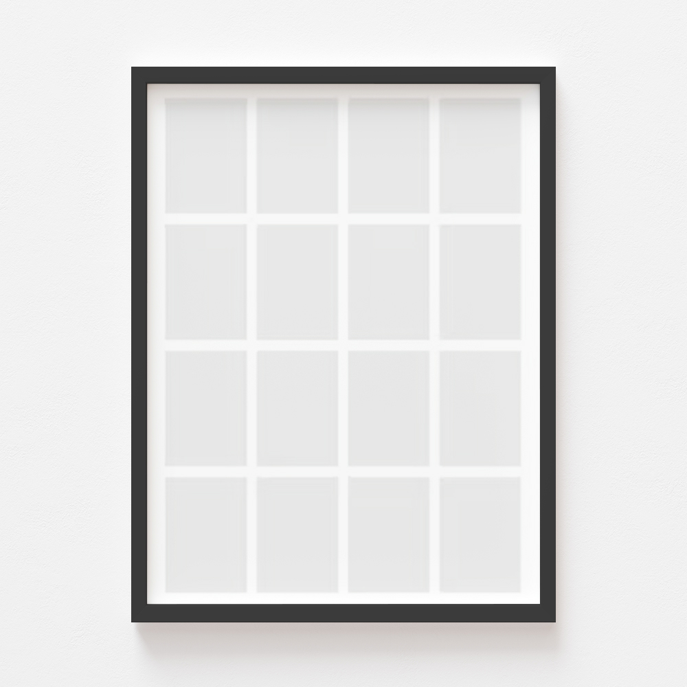 Plakát, Váš plakát, 16 kusů s černým rámem, 21x30