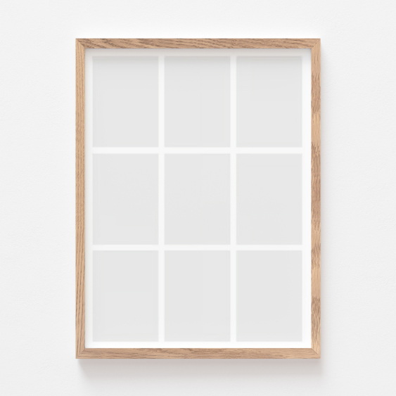Plakát, Váš plakát, 9 kusů s dubovým rámem, 21x30