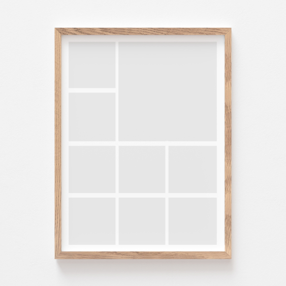 Plakát, Váš plakát, 9 kusů s dubovým rámem, 21x30