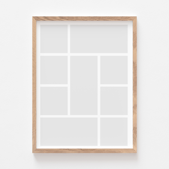 Plakát, Váš plakát, 9 kusů s dubovým rámem, 21x30