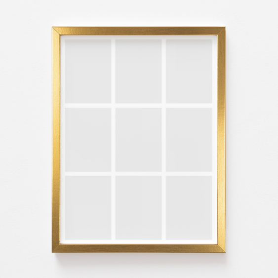 Plakát, Váš plakát, 9 prvků se zlatým rámem, 21x30