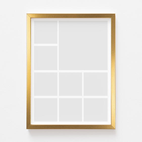 Plakát, Váš plakát, 9 prvků se zlatým rámem, 21x30