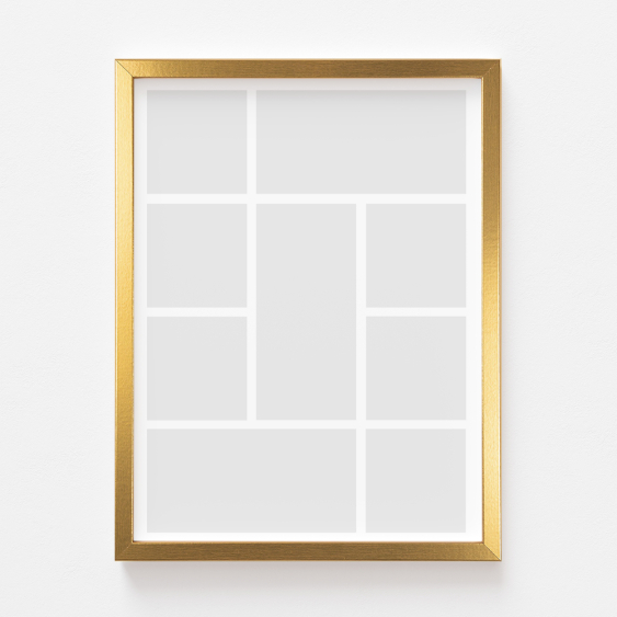 Plakát, Váš plakát, 9 prvků se zlatým rámem, 21x30