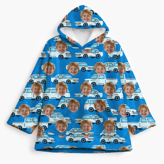 Mikina s přikrývkou Auta