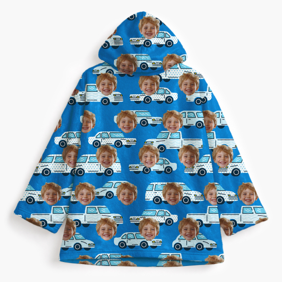 Mikina s přikrývkou Auta