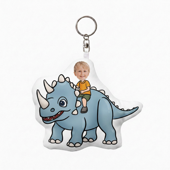 Plyšový přívěsek na klíče Modrý dinosaurus, 10 cm