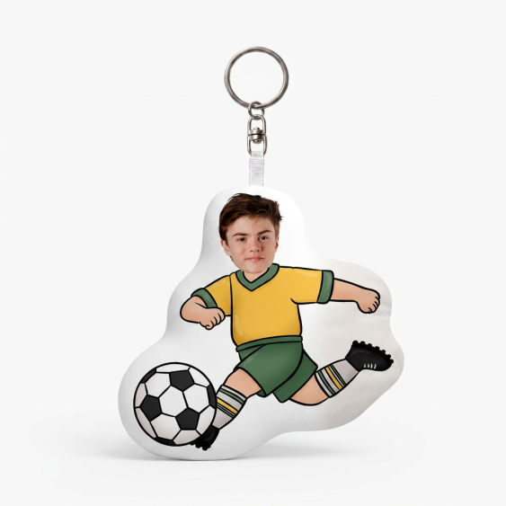 Plyšový přívěsek na klíče Fotbalista, 10 cm