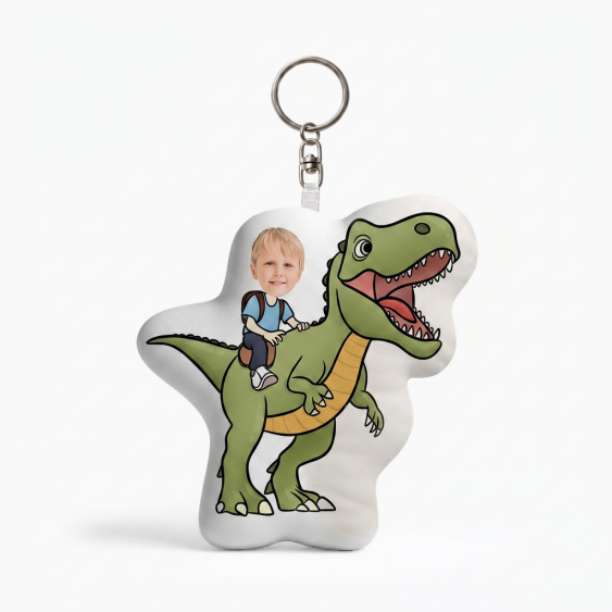 Plyšový přívěsek na klíče Zelený dinosaurus, 10 cm