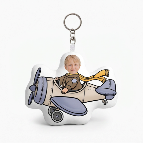 Plyšový přívěsek na klíče Pilot, 10 cm