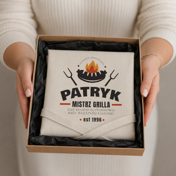 Zástěra Mistr grilu, béžový