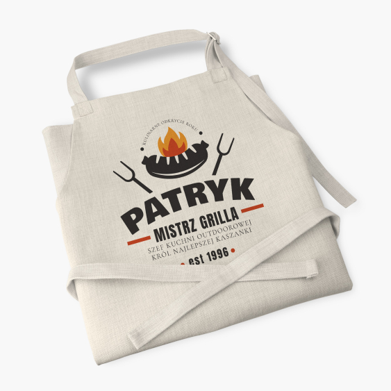 Zástěra Mistr grilu, béžový