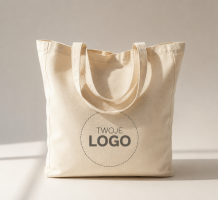 Plátěná taška s dvojitými uchy, 38x42x10, Logo společnosti - váš návrh