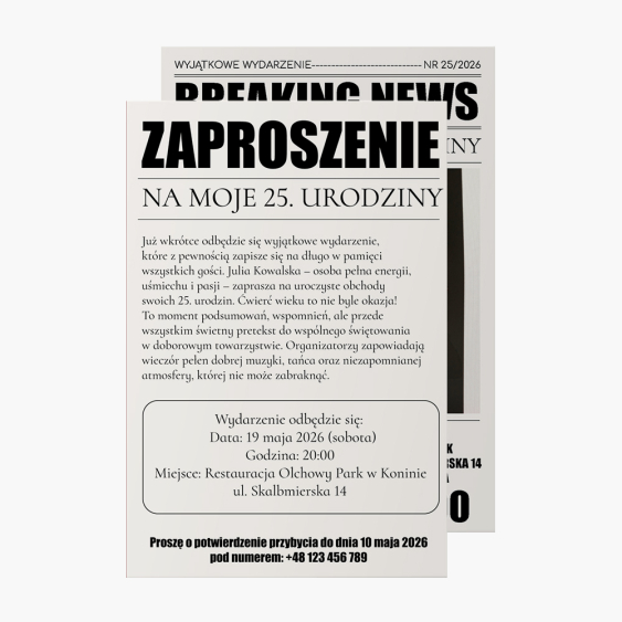 Pozvání, Noviny