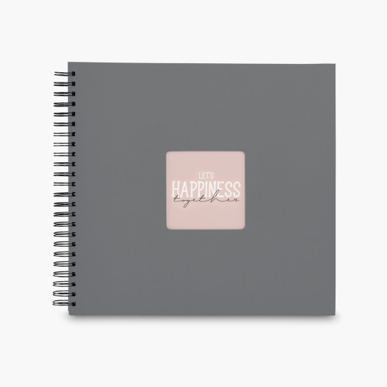 Samolepící fotoalbum UMĚLECKÁ KÁMENOVĚ ŠEDÁ 36x32 50 ČERNÝCH STRAN, 10x15 cm