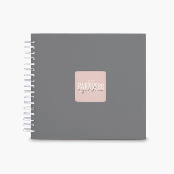 Samolepící fotoalbum UMĚLECKÝ KÁMENOVĚ ŠEDÝ 28x24 50 BÍLÝCH STRAN, 10x15 cm