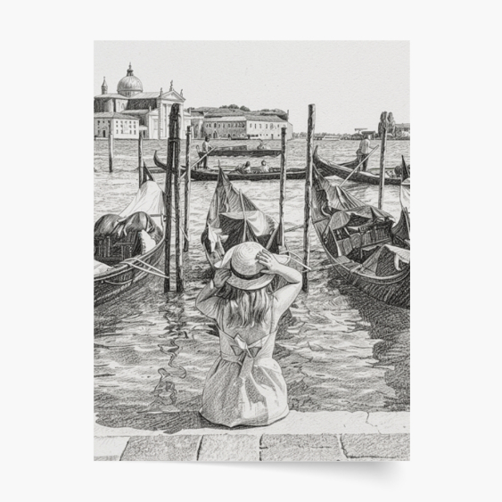 Plakát, Vaše fotografie ve stylu: Skica, 21x30
