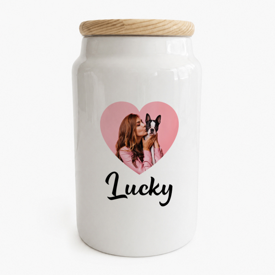 Sklenice na pamlsky, 700ml, Srdce